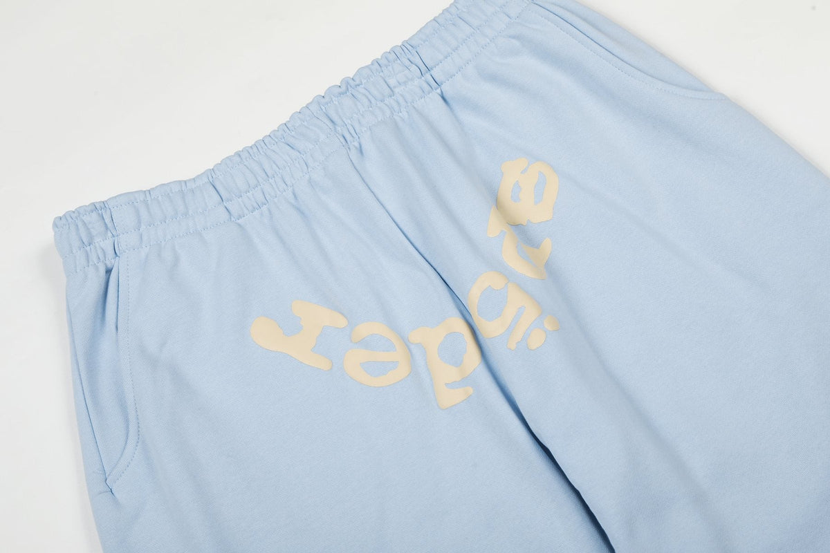 Sp5der Light Blue Graphic Hoodie & Sweatpants Matching Set ¡ª detail