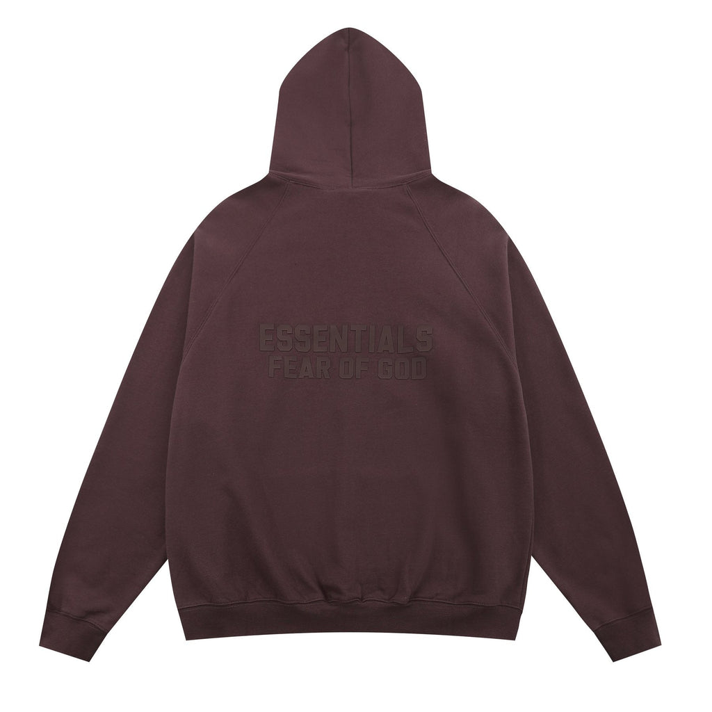 Essentials Fear of God Tonal Logo Full-Zip Hoodie ¡ª back