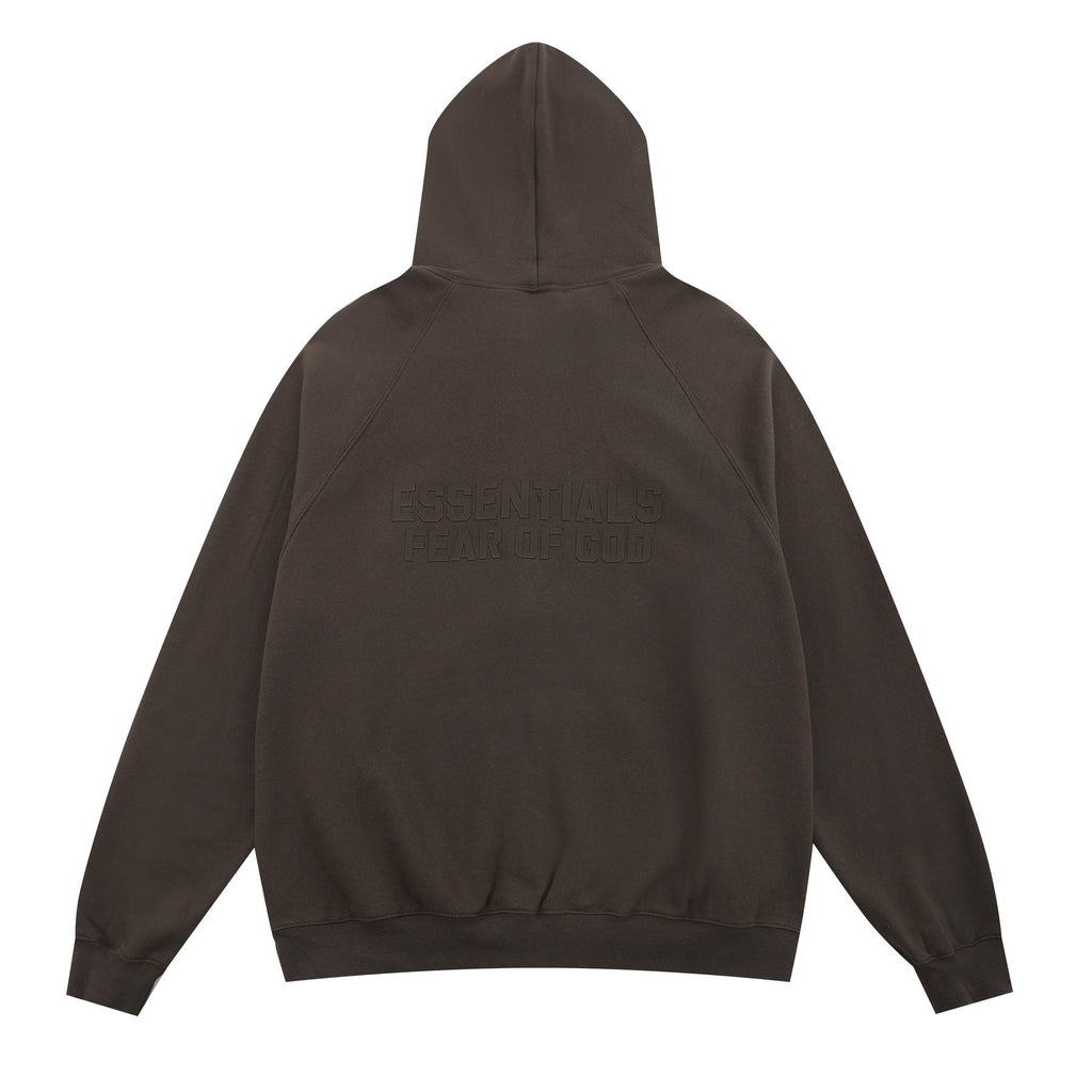 Essentials Fear of God Tonal Logo Full-Zip Hoodie ¡ª back